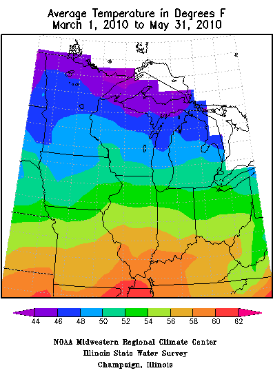 Average Temp Mar-May 2010