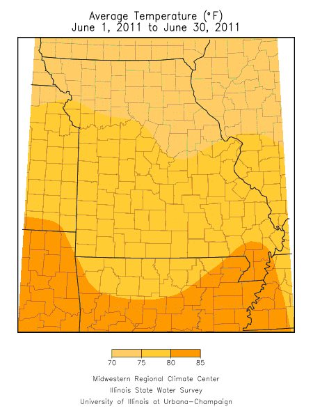 Average Temperature June 1, 2011 - June 30, 2011