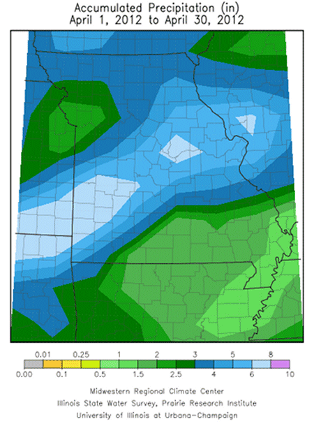 Precipitation April 1, 2012 - April 30, 2012