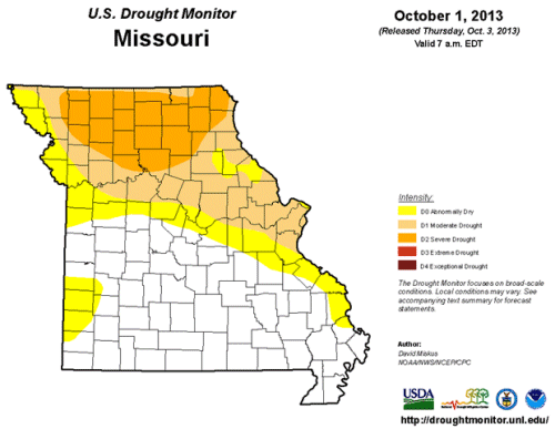 U.S. Drought Monitor- Missouri