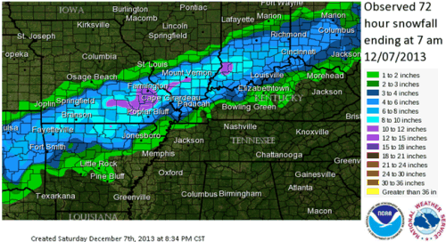 Winter Storm on Dec 5-6, 2013