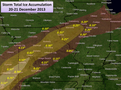 Winter Storm on Dec 20-21, 2013