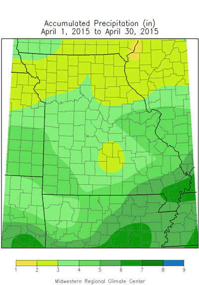 Accumulated Precipitation (in): April 1, 2015 - April 30, 2015, 2015