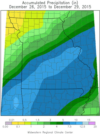 Accumulated Precipitation (in) December 26, 2015 to December 29, 2015