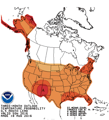 Climate Prediction Centers Autumn and Temperature Outlook, Sep-Oct-Nov, 2016