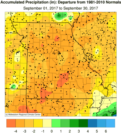 Accumulated Precipitation Departure Map