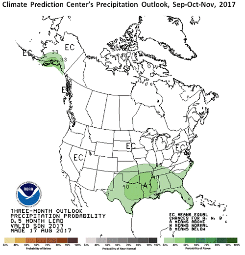 Precepitation Outlook, Sep-Oct-Nov, 2017