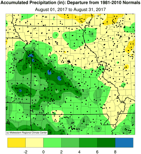 Accumulated Precipitation Departure Map