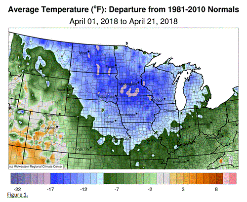 Average Temperature (F): Departure from 1981-2010 Normals (