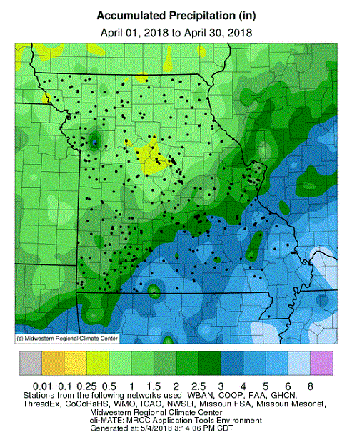 Accumulated Precipitation (in)