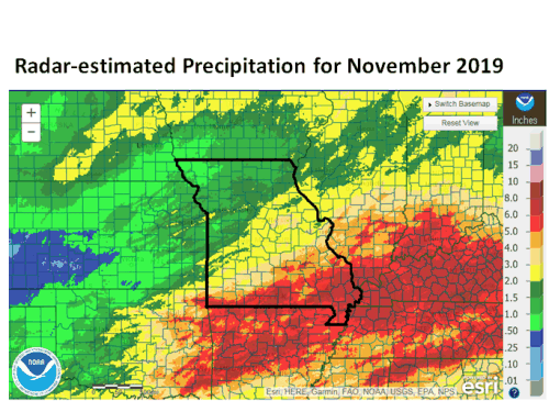 Radar Estimated Precip for November 2019