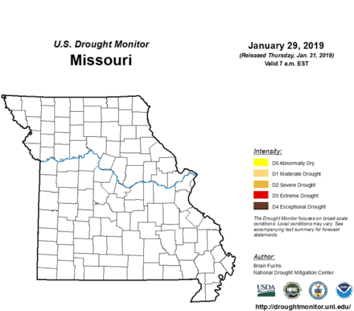 U.S. Drought Monitor Missouri