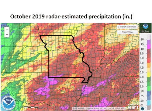 October 2019 Radar Estimated Precip