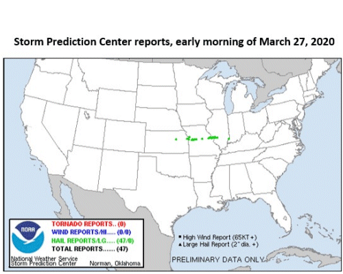 SPC Storm Reports March 27, 2020