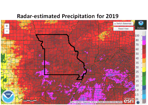 Radar Estimated Precip for December 2019