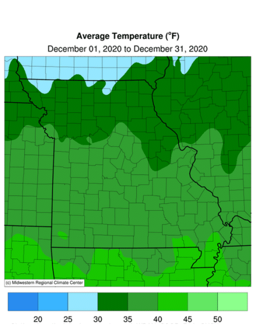 Average Temp: Dec 01, 2020 to Dec 31, 2020