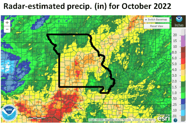 Radar-Estimated Precip. (in.) for October 2022