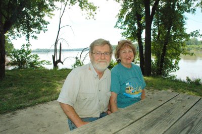 Robert and Linda Lou Brown, owners of Katfish Katy's campground along the Missouri River, see the effects of this year's rains.